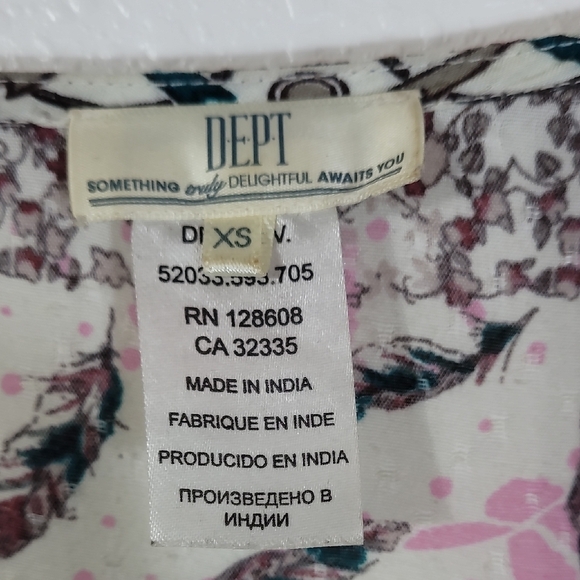 DEPT Floral Maxi Dress XS/S Boho Hippie Cottagecore Gypsy Festival Flowy Rayon - Picture 9 of 15